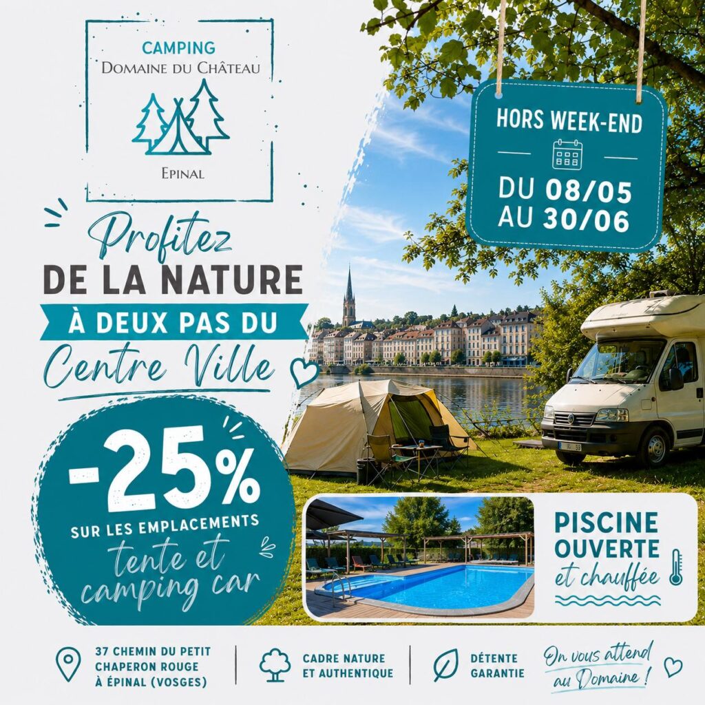 Offre Mai Domaine du Chateau Camping Épinal